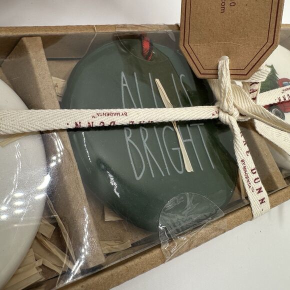 Rae Dunn by Magenta Christmas Tree Ornaments Camper All Is Bright Truck New Gift - Picture 4 of 9